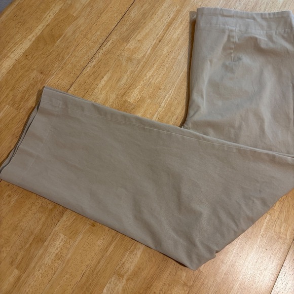 Talbots Signature‎ Pants Women's Size 16 Khaki Tan Stretch Cropped - Picture 1 of 9